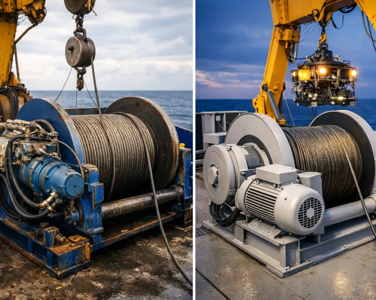 Viking hydraulic vs electric winches for deep-sea operations