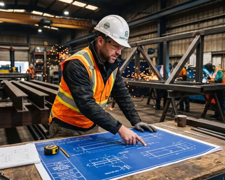 Professional steel fabrication drawings service for accurate structural steel detailing